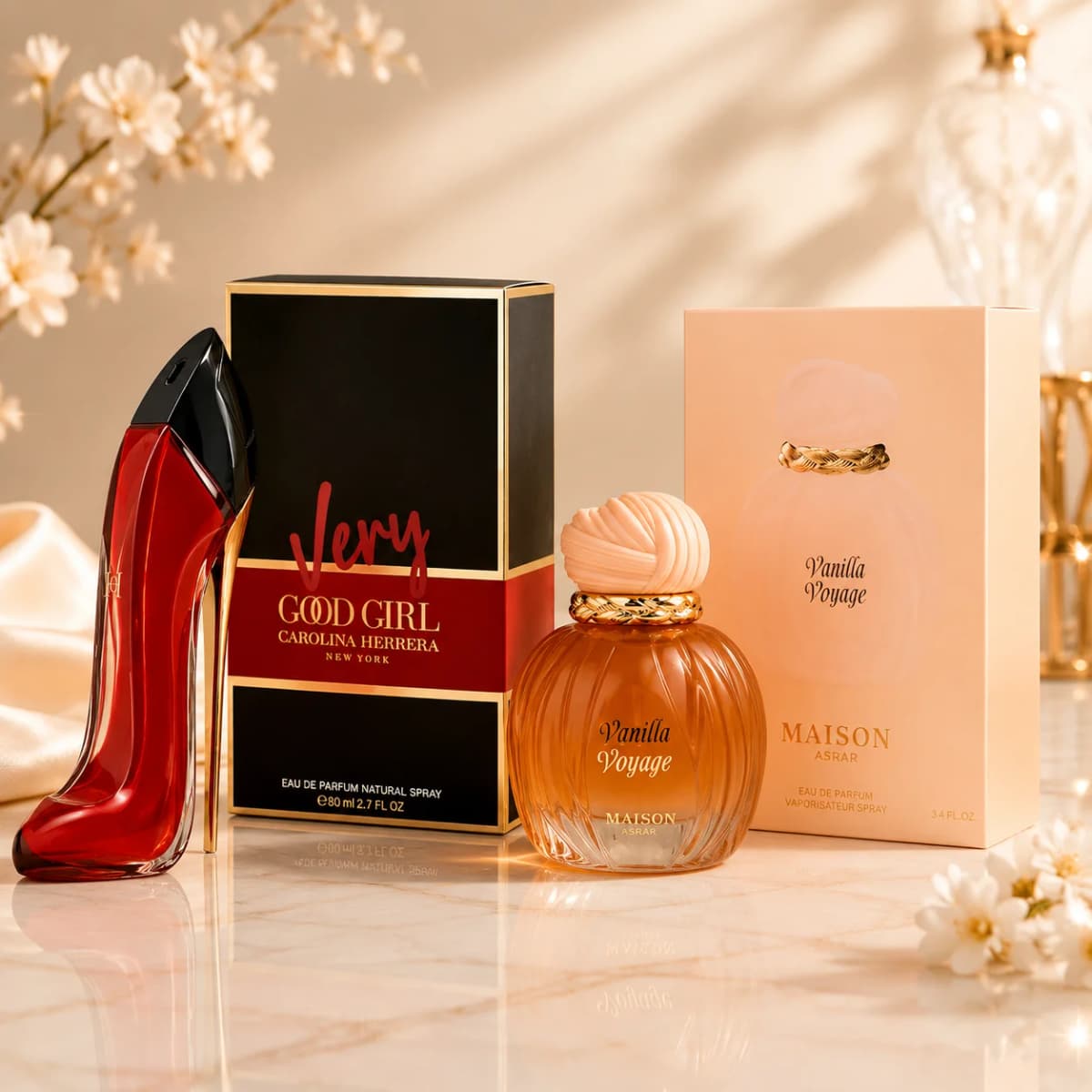 Very Good Girl + Vanilla Voyage EDP Women Perfume Spray Long‑Lasting Dubai Arabian Vanilla Fragrance Luxury Gift Set For Her