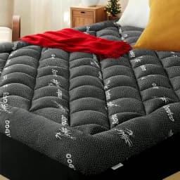 Queen Mattress Topper, Viscose Derived From Bamboo Thick Pillow Top Mattress Pad With Deep Pocket, Naturally Cooling For Hot Sleepers, Soft For Back Pain Relief