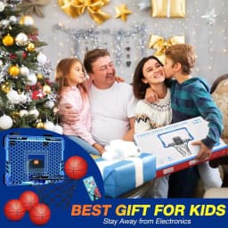 Upgraded Wall‑Mounted Mini Basketball Hoop with 3 Game Modes Auto Scoring Digital Scoreboard, 60° Swing Dunk Design Remote Control Basketball Shooting Toy, Indoor Sport Game Gift for Kids Adults, Birthday Halloween Christmas Thanksgiving Present