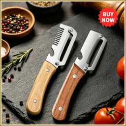 Kitchen Peeler Stainless Steel Vegetable Peeler with Wooden Handle for Peeling and Slicing Fruits and Vegetables Kitchen Tool