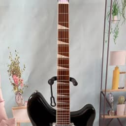 Local Warehouse, Black Semi‑Hollow Electric Guitar, 6‑String, 24‑Fret, Dual‑Humbucker Pickups, With Tremolo System, for Rock, Band Performances, Holiday Gifts