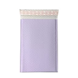 50 Pack Purple Bubble Padded Mailers, Self‑Seal Poly Mailing Envelopes, Shock‑Absorbent Shipping Bags for Product Packaging