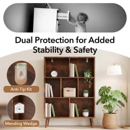 MCQ 3 Tier Wooden Bookcase with Legs Storage Organizer Display Shelves Classic Bookshelf Storage Shelves Bookshelf Sturdy Structure Graduated Shelves for Home