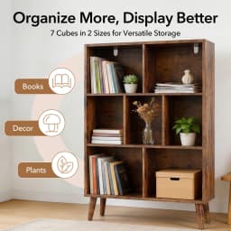 MCQ 3 Tier Wooden Bookcase with Legs Storage Organizer Display Shelves Classic Bookshelf Storage Shelves Bookshelf Sturdy Structure Graduated Shelves for Home