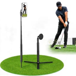 CAMOLO Aluminum Magnetic Trpod Stand Golf Monopod Magnet Selfie Stick w Ground Spike Stake +1/4"+Phone Holder+Gopro Adapter for Iphone 17 16 Android Gopro/DSLR Camera