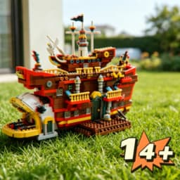 3402pcs Floating Restaurant Building Blocks Sets Diy Assembly Creative Particle Model Exquisite Desktop Ornament Children BirthdayGifts