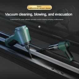 3-in-1 Cordless Handheld Vacuum Cleaner – High Power Suction, Air Pump & Blower for Car & Home, Long Battery Life, Pet Hair & Dust Cleaner with Multi Accessories