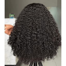 16-42Inches Deep Curly Wig 13x4 13x6 Transparent Lace Frontal Wigs Human Hair 200% Density Curl Lace Front Wig Brazilian Pre Plucked With Baby Hair Human Hair Wigs For Women Natural Black Color