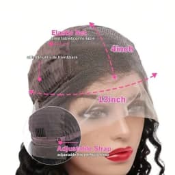 16-42Inches Deep Curly Wig 13x4 13x6 Transparent Lace Frontal Wigs Human Hair 200% Density Curl Lace Front Wig Brazilian Pre Plucked With Baby Hair Human Hair Wigs For Women Natural Black Color