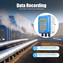 Tuf-2000b Host Ultrasonic Flowmeter Wide Pressure Us Standard Accuracy ±1%, Ts-2 Ultrasonic Transducer, Tm-1 Ultrasonic Transducer, Signal Cable, And 2 Steel Belts Storage Record