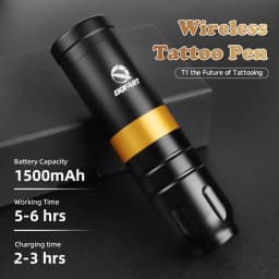 DQFART Express Free Shipping T1 3Colors Electric Wireless Tattoo Machine High-quality Long-lasting Tattoo Ink Tattoo Artists Body Art Creative Designs Tattoo Needles Supplies Accessories