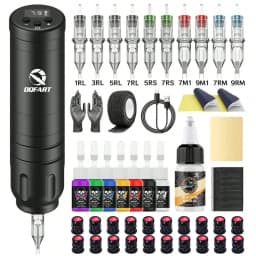 DQFART Express Free Shipping T1 3Colors Electric Wireless Tattoo Machine High-quality Long-lasting Tattoo Ink Tattoo Artists Body Art Creative Designs Tattoo Needles Supplies Accessories