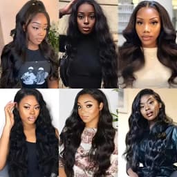 12A Body Wave Human Hair 1/3/4pcs Bundle Untreated Brazilian REMY Human Hair Weave Bundles Double-Strand Braided Natural Black Sizes 14-30