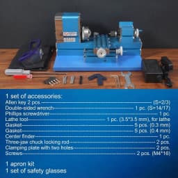 Metal Mini Lathe Machine, 36W 20,000RPM Precision Lathe for Wood & Soft Metals (Copper, Aluminum) in DIY, Model Making, Crafts & Education