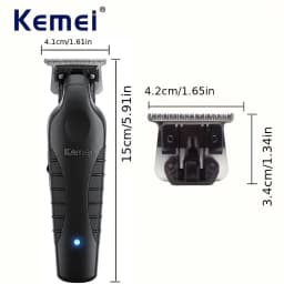Original Zero‑Gap T‑Blade Replacement for Kemei KM‑2299 Hair Trimmer, Sharp Stainless Steel Cutter Head for Precise Hair Carving & Edge Trimming Barber Spare Parts Accessories