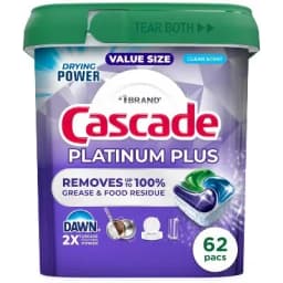 Dishwasher Detergent Pods Fresh Scent 9 Count Single Dose Grease Removing Capsules for Spot-Free Dishes