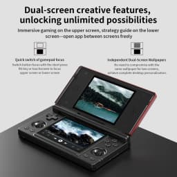 Anbernic RG DS Flip Retro Handheld Game Console 4" IPS 640*480 Dual Screen Android 14/Linux 64-bit Dual OS 4000mAh DS Portable Games Player Supports AI Wifi Streaming RixelHK Gifts