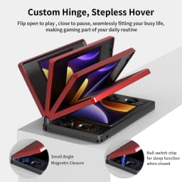 Anbernic RG DS Flip Retro Handheld Game Console 4" IPS 640*480 Dual Screen Android 14/Linux 64-bit Dual OS 4000mAh DS Portable Games Player Supports AI Wifi Streaming RixelHK Gifts