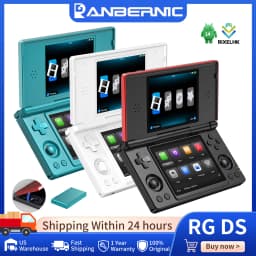 Anbernic RG DS Flip Retro Handheld Game Console 4" IPS 640*480 Dual Screen Android 14/Linux 64-bit Dual OS 4000mAh DS Portable Games Player Supports AI Wifi Streaming RixelHK Gifts