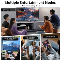 Anbernic RG DS Flip Retro Handheld Game Console 4" IPS 640*480 Dual Screen Android 14/Linux 64-bit Dual OS 4000mAh DS Portable Games Player Supports AI Wifi Streaming RixelHK Gifts