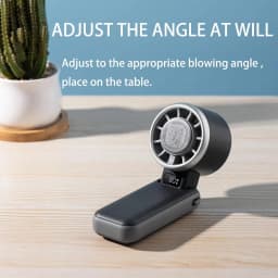 Rechargeable Handheld Fan, Portable Turbo Cooling Fan with One Touch Ice Cooling, 5 Speed Quiet Airflow, Digital Battery Display, Foldable Mini Fan for Handheld, Desktop or Neck Use, Perfect for Travel, Cruises, Festivals, Summer Heat and Gifts