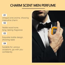 Men's Fragrance Long-Lasting Glamor Pheromone Perfume Enhance Masculine Charm Perfect For Daily Dates Mature Men's Cologne 50ml