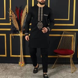 African Native Outfit Dashiki Male Pant Sets To Dress Luxury Designer Elegant Suits Clothes For Men New 2Pc Ethnic Abaya Costume