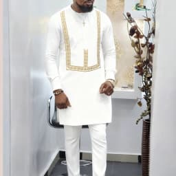 African Native Outfit Dashiki Male Pant Sets To Dress Luxury Designer Elegant Suits Clothes For Men New 2Pc Ethnic Abaya Costume