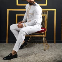 African Native Outfit Dashiki Male Pant Sets To Dress Luxury Designer Elegant Suits Clothes For Men New 2Pc Ethnic Abaya Costume