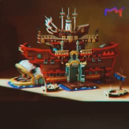 New 3402pcs Floating Restaurant Building Block Set DIY Assembly Creative Particle Model Exquisite Desktop Decoration Gi