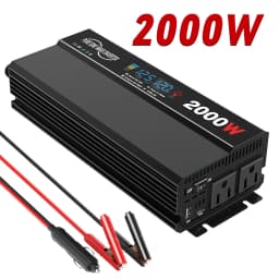 500W/800W Pure Sine Wave Power Inverter 12V DC to 110V/120V 1500W/2000W Peak AC Car Converter for Vehicles LED Screen Display, 2 AC Outlets,36W USB-C Charging Port, Car Plug Adapter for Truck, Home, Camping, Laptop, Trip
