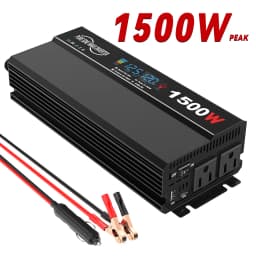 500W/800W Pure Sine Wave Power Inverter 12V DC to 110V/120V 1500W/2000W Peak AC Car Converter for Vehicles LED Screen Display, 2 AC Outlets,36W USB-C Charging Port, Car Plug Adapter for Truck, Home, Camping, Laptop, Trip