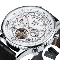JARAGAR Fashion Tourbillon Automatic Mechanical Watch for Men Multifunctional Small Dials Sports Mens Watches Top Brand Luxury Business Wristwatches