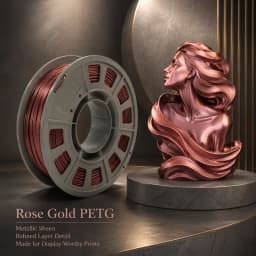 300g PETG Filament 1.75mm 3D Printer Filament Metallic Rose Gold Shiny Glossy Finish Mini Spool Heat Resistant Easy Printing