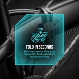 Portable Foldable Adult Electric Bicycle 400W Motor 48V10Ah Battery 3‑Step Quick Fold Dual Disc Brake Anti‑Puncture Vacuum Tire Urban Commuter E‑Bike