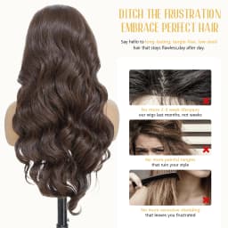 Chocolate Brown 40 Inches 200% Density 13x6 13x4 HD Transparent Lace Frontal Wig Dark Brown Human Hair Wigs #4 Body Wave Pre Plucked Brazilian Hair For Women