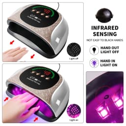 LIMEGIRL 57 UV LED Nail Dryer Professional Nail Lamp for UV Gel Nail Polish Curing Lamp with Timer Automatic Sensor Nail Salon Tool