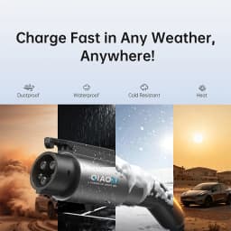 QIAO Q41 80A For Tesla NACS to Type 1 EV Charger Adapter electric vehicle nacs to j1772 EV Charging Converter for Tesla Standard  Compatible With Model 3 Y S X Fast Charge