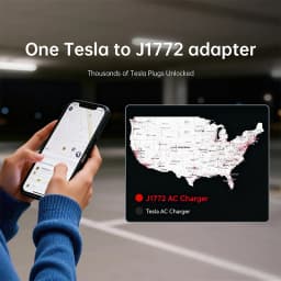 QIAO Q41 80A For Tesla NACS to Type 1 EV Charger Adapter electric vehicle nacs to j1772 EV Charging Converter for Tesla Standard  Compatible With Model 3 Y S X Fast Charge