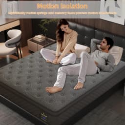 Memory Foam Hybrid Mattress With Pocket Springs, 12inch Twin,Full, Queen, King, Sizes In A Box, Medium Firm, Mattresses For Support Comfort, Fiberglass-Free Suitable for home bedrooms, hotels and halls of residence