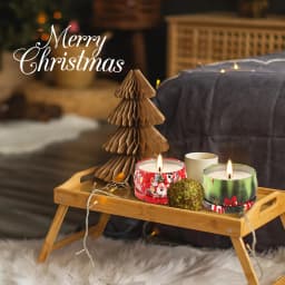 24 Christmas Scented Candles (10.6 inches x 4.8 inches) - Tin Scented Candles. A delicate gift box set, made with soy wax and essential oils. The perfect gift for Christmas, teachers, mothers, and family members.