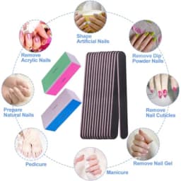 Nail File and Buffer Set, 4 Way Nail Buffers Shine Kit Professional Nail Files for Natural Nails Manicure Filer Filing Polishin