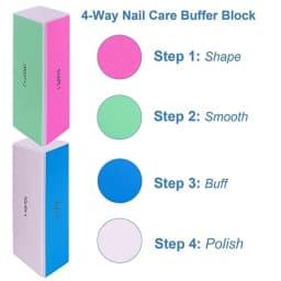 Nail File and Buffer Set, 4 Way Nail Buffers Shine Kit Professional Nail Files for Natural Nails Manicure Filer Filing Polishin