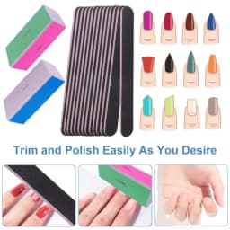 Nail File and Buffer Set, 4 Way Nail Buffers Shine Kit Professional Nail Files for Natural Nails Manicure Filer Filing Polishin