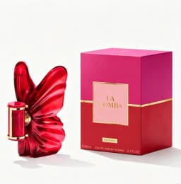 Laa Bomba Intensa red butterfly shaped perfume bottle, 2.7oz80ml, fruity and floral, rich and full fragrance, lasting fragrance, gift choice