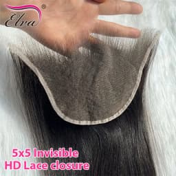 Elva 13X4/13X6 HD Lace Frontal Skinlike Real HD Lace Ultra Thin 0.10mm HD Lace Melt Skins 5x5 9x6 HD Lace Closure Pre Plucked Hairline