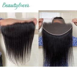 24 Inch Straight 13X6 Body Wave Lace Closure Only Pre Plucked Transparent 100% Human Hair For Black Women Full Soft