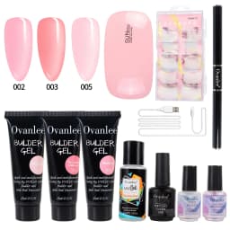 10 Nail Gel Extensions With 3D Sculpture, Odorless Architectural Gel, Baking Light With USB Power, Primer And Basic Tools. Suitable For Beginners In Nail Art, The Perfect Gift For Girls' Nails, Improved Nail Protection, And Lifting Tools.