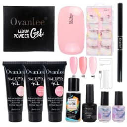10 Nail Gel Extensions With 3D Sculpture, Odorless Architectural Gel, Baking Light With USB Power, Primer And Basic Tools. Suitable For Beginners In Nail Art, The Perfect Gift For Girls' Nails, Improved Nail Protection, And Lifting Tools.