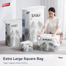 TAILI Large Vacuum Compression Storage Bags Waterproof Reusable Organizer for Mattresses Blankets Clothes Travel Camping Luggage